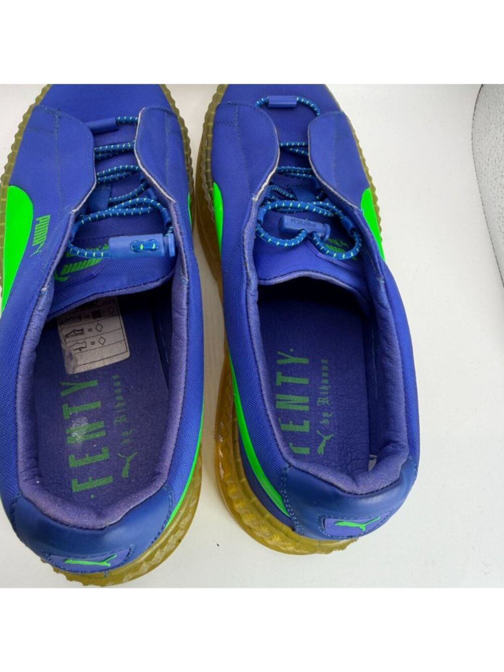 Puma Fenty Cleated Creeper Surf Rihanna Blue Platform Sneakers Size 9.5 US - Picture 6 of 9